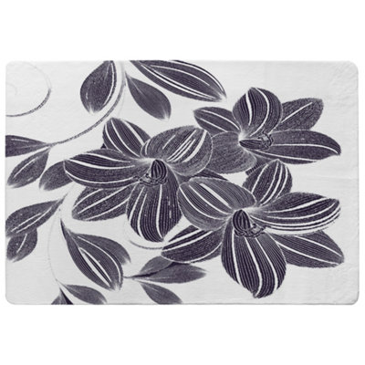 Benjamin Tate Design Orchids Designer Special Soft Home Rug from B&Q