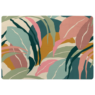 Benjamin Tate Design Artistic Abstract Leaves Designer Special Soft Home Rug from B&Q