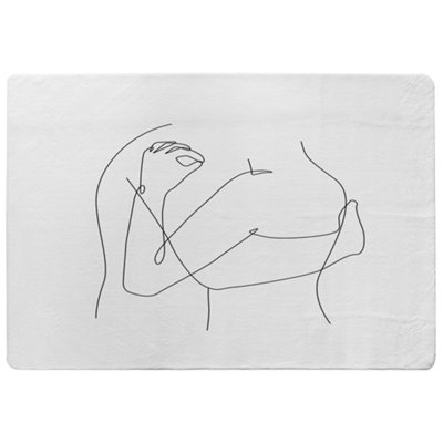 Benjamin Tate Design Line Art Hug Designer Special Soft Home Rug from B&Q