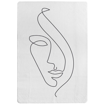 Benjamin Tate Design Line Face Drawing Designer Special Soft Home Rug from B&Q