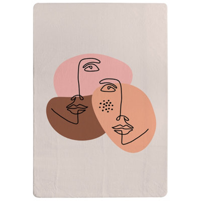 Benjamin Tate Design Modern Contemporary Minimalist Woman Portrait Designer Special Soft Home Rug from B&Q