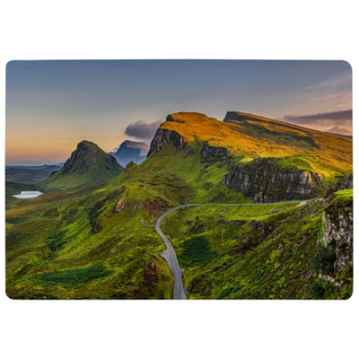 Benjamin Tate Design Panorama Of Quiraing Mountains Sunset At Isle Of SkyeScottish Highlands Designer Special Soft Home Rug from B&Q
