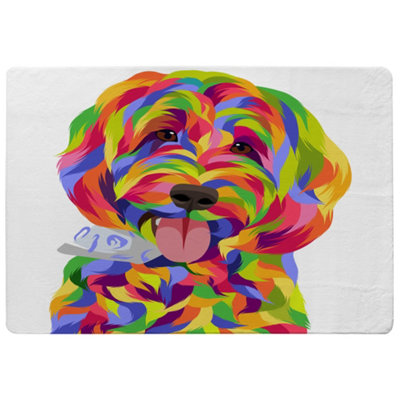 Benjamin Tate Design Animal Dog Illustration Pop Art Designer Special Soft Home Rug from B&Q