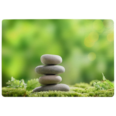 Benjamin Tate Design Rock Garden Stones Designer Special Soft Home Rug from B&Q