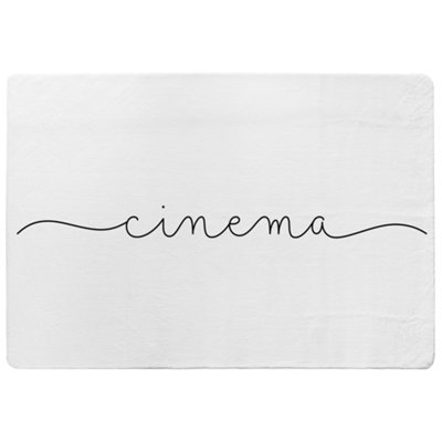 Benjamin Tate Design Text Cinema Designer Special Soft Home Rug from B&Q