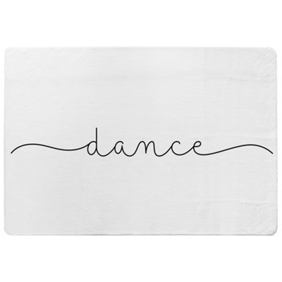Benjamin Tate Design Text Dance Designer Special Soft Home Rug from B&Q