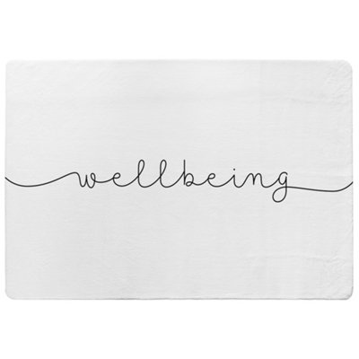 Benjamin Tate Design Text Wellbeing Designer Special Soft Home Rug from B&Q