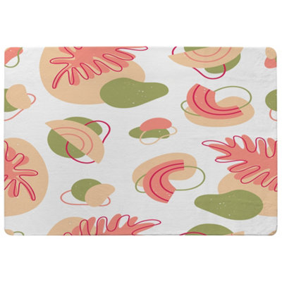 Benjamin Tate Design Botanical Elements With Line Art Designer Special Soft Home Rug from B&Q