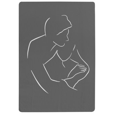 Benjamin Tate Design Drawing Of A Couple In One Line Designer Special Soft Home Rug from B&Q