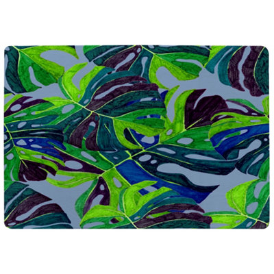 Benjamin Tate Design Hand Drawn Exotic Plants Designer Special Soft Home Rug from B&Q