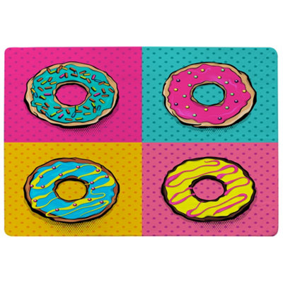 Benjamin Tate Design Donut Cartoon Pop Art Style Designer Special Soft Home Rug from B&Q