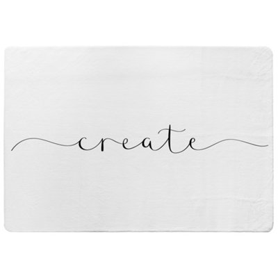 Benjamin Tate Design Text Create Designer Special Soft Home Rug from B&Q
