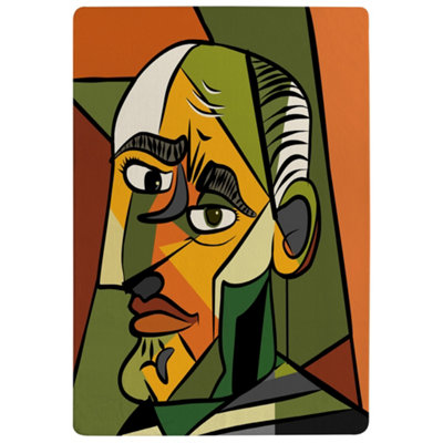 Benjamin Tate Design Frowning Man Closeup Designer Special Soft Home Rug from B&Q