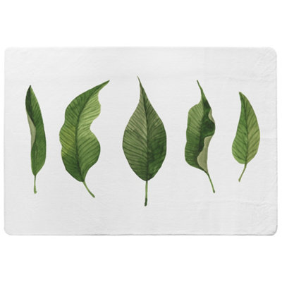 Benjamin Tate Design Selection Of Leaves Designer Special Soft Home Rug from B&Q