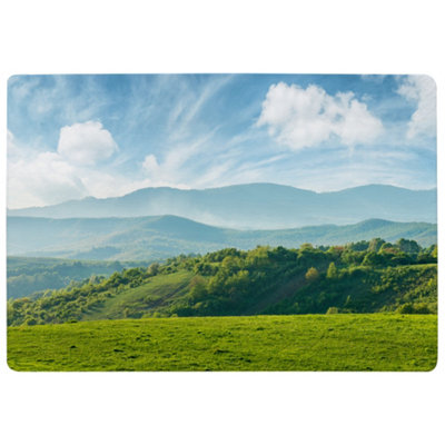 Benjamin Tate Design Panorama Of Beautiful Countryside Of Romania Designer Special Soft Home Rug from B&Q