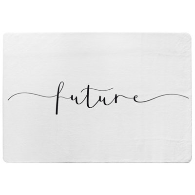 Benjamin Tate Design Text Future Designer Special Soft Home Rug from B&Q