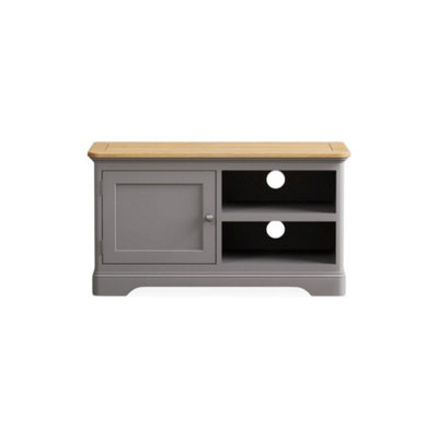B&Q -  Ashton Oak And Light Grey Painted Small Tv Cabinet