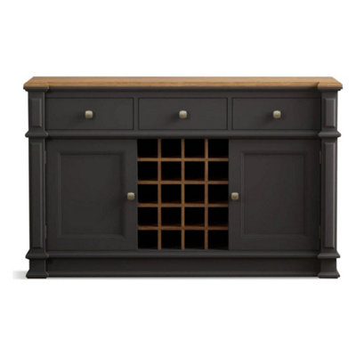 B&Q -  Bewley Oak And Charcoal Grey Painted Large Sideboard