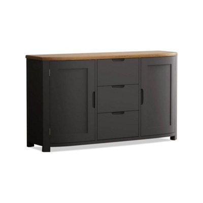 B&Q -  Brahms Oak And Charcoal Painted Large Sideboard