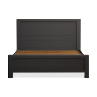 B&Q -  Brahms Oak And Charcoal Painted Super King Size Bed