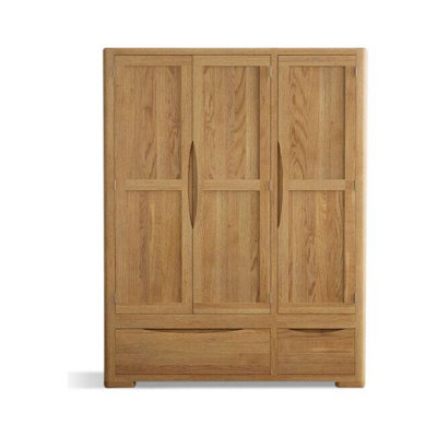 B&Q -  Dereham Solid Oak Triple Wardrobe
