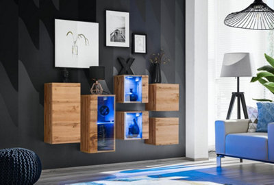 Arte Switch Rtv4 Oak Wotan Tv Cabinet 120CmWarm Wood Finish With Smart Organised Storage from B&Q