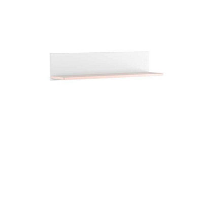 Arte Chic Luna Floating Shelf In White Matt & PinkDisplay And Store Elegantly (H)200mm (W)1100mm (D)220mm from B&Q