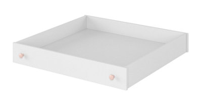 Arte Spacious Luna Under-Bed Drawer In White Matt & PinkAmple 980mm X 150mm X 960mm Storage Solution from B&Q