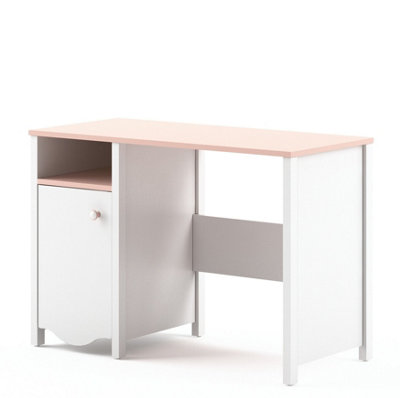 Arte Stylish Mia Computer Desk In White Matt & PinkIdeal Study Space (H)760mm X (W)1100mm X (D)510mmVersatile Design from B&Q