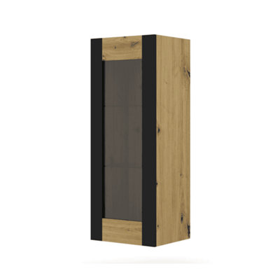 Arte Mondi A Wall Hung Display Cabinet In Oak Artisan W480mm X H1250mm X D400mm from B&Q