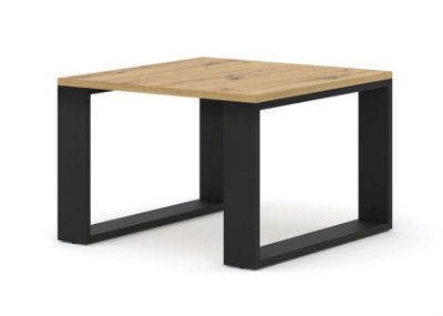 B&Q -  Modern Luca Square Coffee Table In Oak Artisan 600mm
