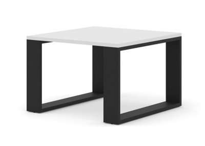 B&Q -  Modern Luca Square Coffee Table In White Matt 600mm