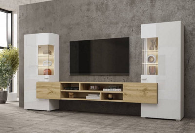 Arte Coby 10 Entertainment Unit  In White For Tvs Up To 60"Sleek Design With Comprehensive StorageW2700mm X H1430mm X D450mm from B&Q