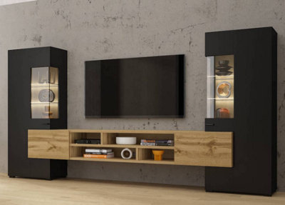 Arte Coby 10 Entertainment Unit  In Black For Tvs Up To 60"Sleek Design With Comprehensive StorageW2700mm X H1430mm X D450mm from B&Q