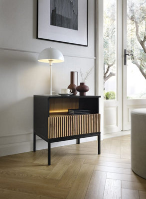 Arte Sento Bedside Cabinet (H)560mm (W)540mm (D)390mm With Drawer And Led Lighting from B&Q
