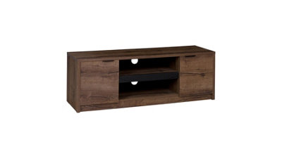 Arte Denver 10 Tv Cabinet In Oak Monastery & Black GlossVintage DesignW1350mm X H460mm X D400mm from B&Q