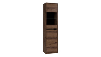 Arte Denver 16 Tall Display Cabinet: Elegant Storage SolutionW500mm X H2000mm X D400mm from B&Q