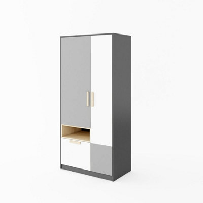 Arte Pok Children's Hinged Door Wardrobe With Drawer (H)1930mm (W)900mm (D)510mm from B&Q