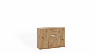 Arte Bono Chest Of Drawers In Oak ArtisanA Modern Storage MasterpieceW1200mm X H900mm X D400mm from B&Q