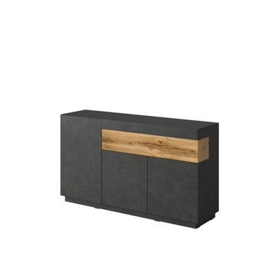 Arte Silke 43 Sideboard Cabinet In Matera And Wotan OakModern Elegance With Spacious StorageW1500mm X H850mm X D400mm from B&Q