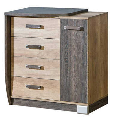 Arte Romero R14 Highboard Cabinet LeftVintage Charm In Oak CanyonH870mm W800mm D460mm from B&Q