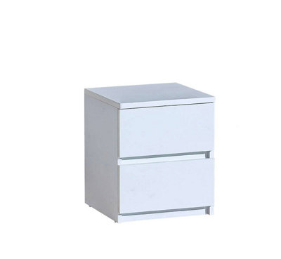 Arte Arca Ar10 Bedside CabinetSleek Minimalism In Arctic WhiteH491mm W400mm D400mm from B&Q