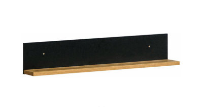 Arte Lamelo La12 Wall ShelfSleek Minimalist DesignH180mm W900mm D180mm In Oak Wotan & Black Matt from B&Q