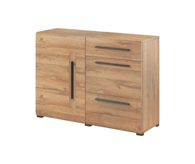 Arte Tulsa Sleek Oak Grandson Sideboard Cabinet With Spacious StorageW1200mm X H860mm X D390mm from B&Q