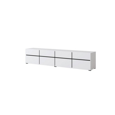 Arte Kross 40 Tv Cabinet In WhiteW2250mm H480mm D400mm Modern Minimalist Design from B&Q