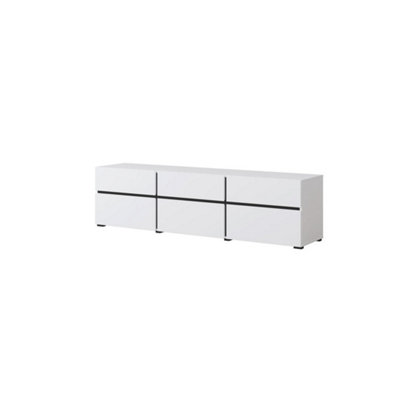 Arte Kross 41 Tv Cabinet In WhiteW1800mm H480mm D400mm Contemporary Minimalist from B&Q