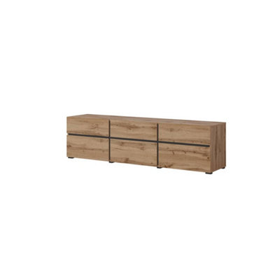 Arte Kross 41 Tv Cabinet In Oak WotanW1800mm H480mm D400mm Rustic Elegance from B&Q
