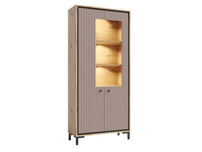 Arte Parii Tall Display Cabinet In PinkW890mm H1960mm D540mmPlayful And Chic from B&Q