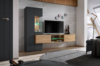 Arte Try Tv Entertainment Unit: Elegant Storage SolutionW2100mm X H1600mm X D400mm For Tvs Up To 58" from B&Q