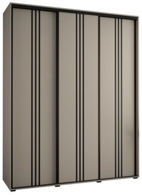 Arte Elegant Dakota Vi Sliding Door Wardrobe 2000mmExpansive Storage With Three DoorsHanging RailsAnd Shelves H2350mm D600mm
